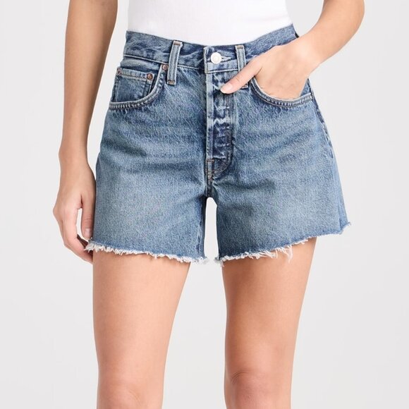 AGOLDE Parker Long Vintage Cut Off Shorts - Picture 1 of 4